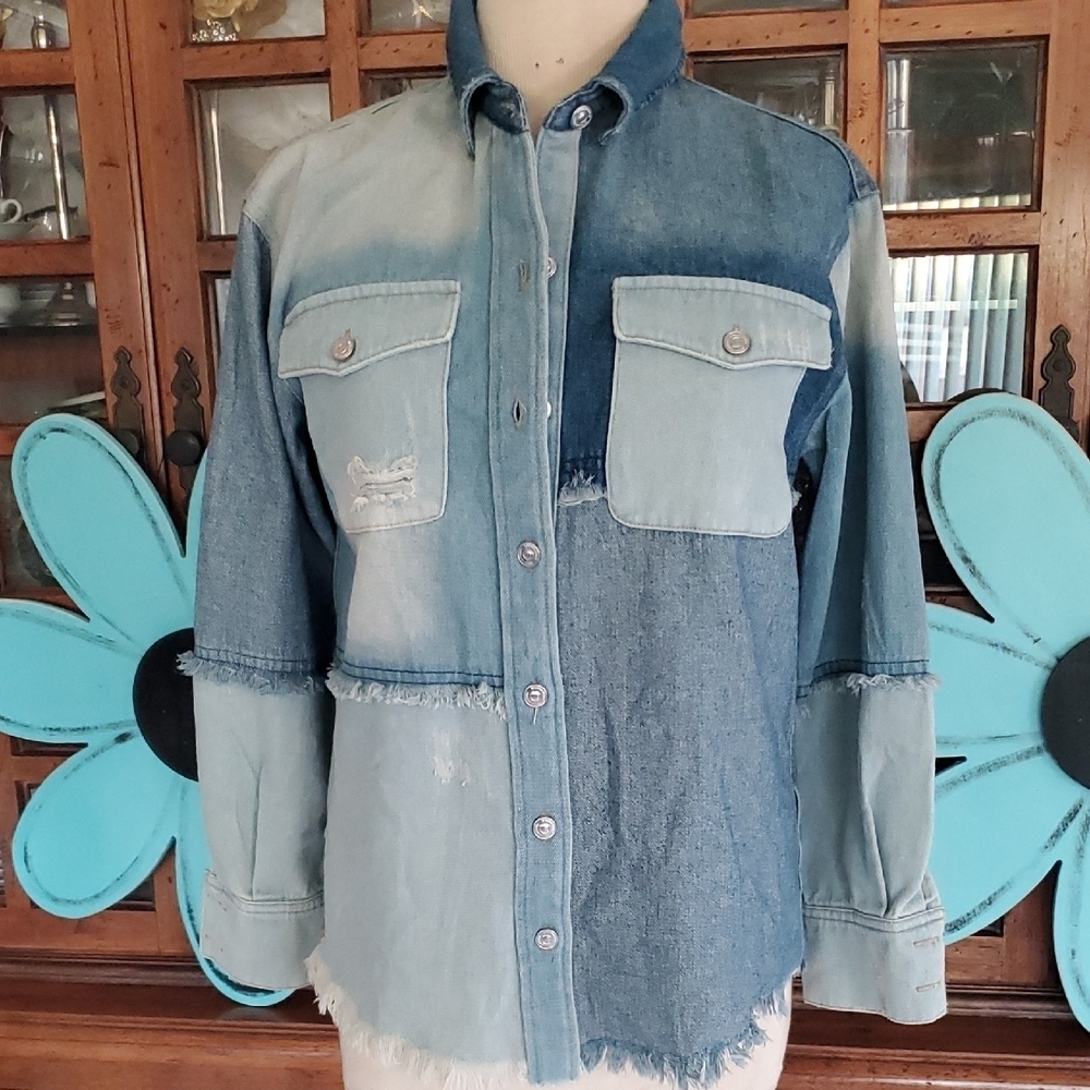 Steve Madden Blue Jean Jacket - Picture 2 of 9
